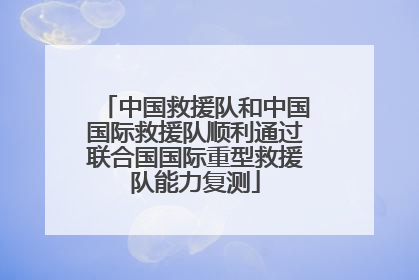 中国救援队和中国国际救援队顺利通过联合国国际重型救援队能力复测