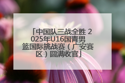 中国队三战全胜 2025年U16国青男篮国际挑战赛（广安赛区）圆满收官