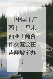 中国（广西）—马来西亚工商合作交流会在吉隆坡举办