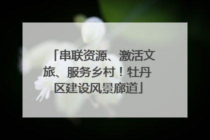 串联资源、激活文旅、服务乡村！牡丹区建设风景廊道