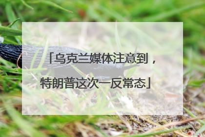 乌克兰媒体注意到，特朗普这次一反常态