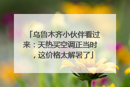 乌鲁木齐小伙伴看过来：天热买空调正当时，这价格太解暑了