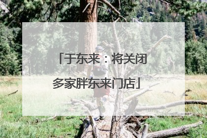 于东来：将关闭多家胖东来门店