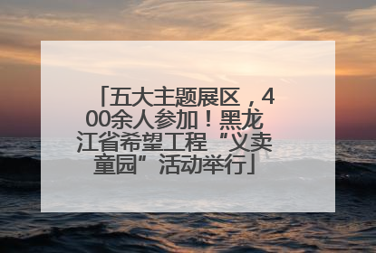 五大主题展区，400余人参加！黑龙江省希望工程“义卖童园”活动举行