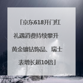 京东618开门红礼遇消费持续攀升 黄金镶钻饰品、瑞士表增长超10倍