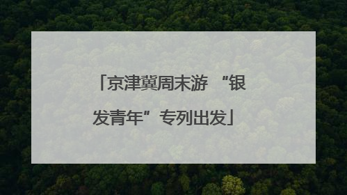 京津冀周末游 “银发青年”专列出发