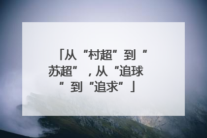 从“村超”到“苏超”，从“追球”到“追求”