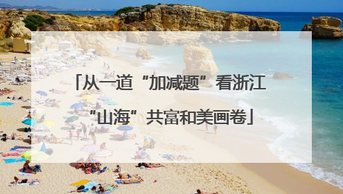 从一道“加减题”看浙江“山海”共富和美画卷