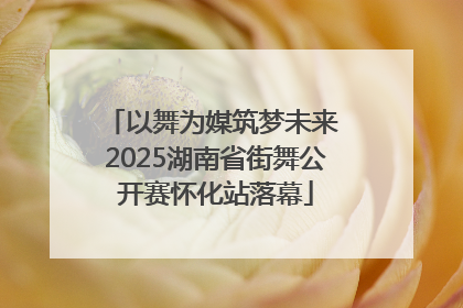 以舞为媒筑梦未来 2025湖南省街舞公开赛怀化站落幕