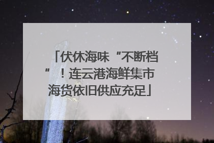 伏休海味“不断档”！连云港海鲜集市海货依旧供应充足