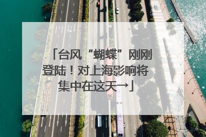 台风“蝴蝶”刚刚登陆！对上海影响将集中在这天→