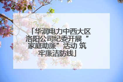 华润电力中西大区洛阳公司纪委开展“家庭助廉”活动 筑牢廉洁防线