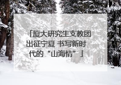 厦大研究生支教团出征宁夏 书写新时代的“山海情”