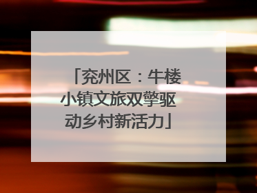 兖州区：牛楼小镇文旅双擎驱动乡村新活力
