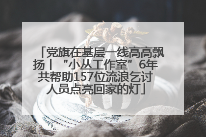 党旗在基层一线高高飘扬丨“小丛工作室”6年共帮助157位流浪乞讨人员点亮回家的灯
