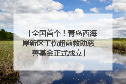 全国首个！青岛西海岸新区工伤超前救助慈善基金正式成立