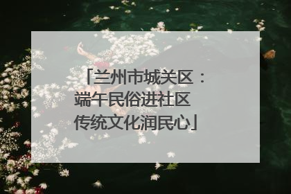 兰州市城关区：端午民俗进社区 传统文化润民心