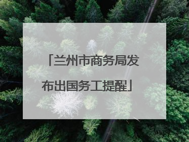 兰州市商务局发布出国务工提醒