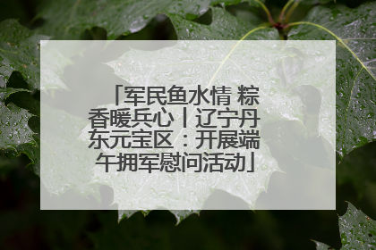 军民鱼水情 粽香暖兵心丨辽宁丹东元宝区：开展端午拥军慰问活动