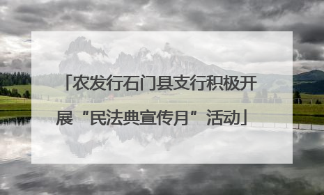 农发行石门县支行积极开展“民法典宣传月”活动