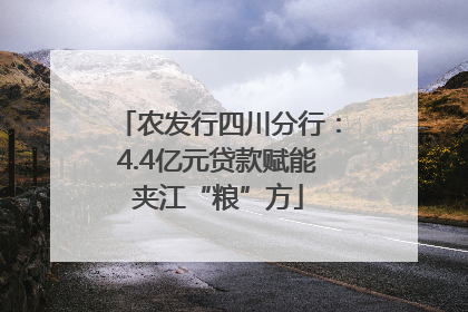 农发行四川分行：4.4亿元贷款赋能夹江“粮”方