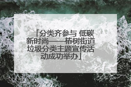 分类齐参与 低碳新时尚——椿树街道垃圾分类主题宣传活动成功举办