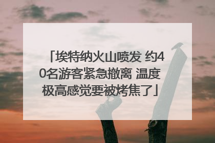埃特纳火山喷发 约40名游客紧急撤离 温度极高感觉要被烤焦了