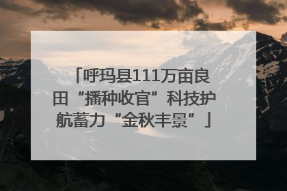 呼玛县111万亩良田“播种收官”科技护航蓄力“金秋丰景”