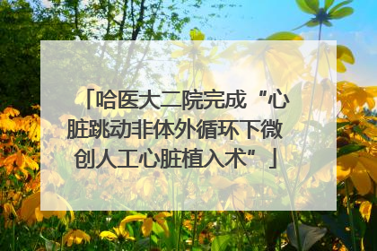 哈医大二院完成“心脏跳动非体外循环下微创人工心脏植入术”