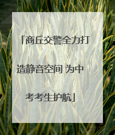 商丘交警全力打造静音空间 为中考考生护航