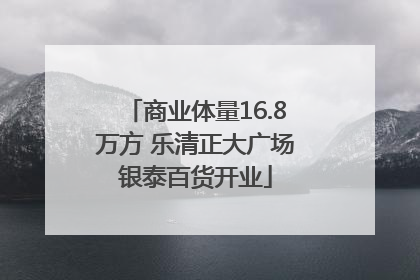 商业体量16.8万方 乐清正大广场银泰百货开业
