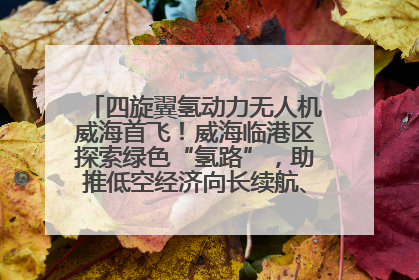 四旋翼氢动力无人机威海首飞！威海临港区探索绿色“氢路”，助推低空经济向长续航、大载重“进化”