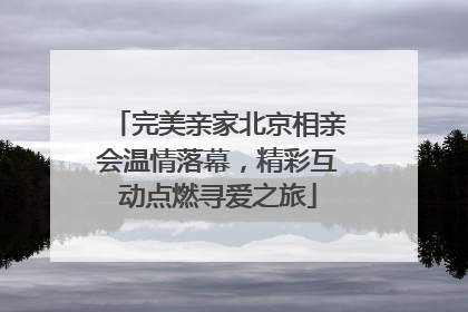 完美亲家北京相亲会温情落幕，精彩互动点燃寻爱之旅