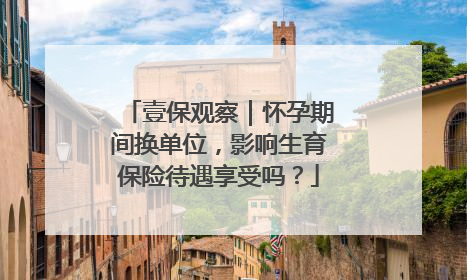 壹保观察｜怀孕期间换单位，影响生育保险待遇享受吗？