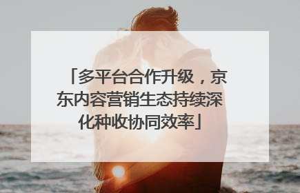 多平台合作升级，京东内容营销生态持续深化种收协同效率