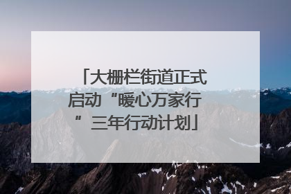 大栅栏街道正式启动“暖心万家行”三年行动计划