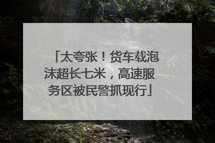 太夸张！货车载泡沫超长七米，高速服务区被民警抓现行