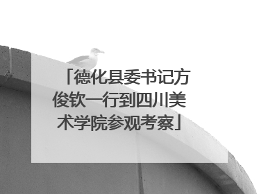 德化县委书记方俊钦一行到四川美术学院参观考察