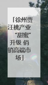徐州贾汪桃产业“甜蜜”升级 俏销高端市场
