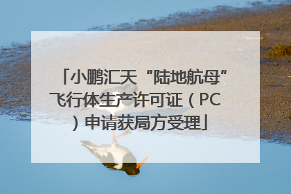 小鹏汇天“陆地航母”飞行体生产许可证（PC）申请获局方受理
