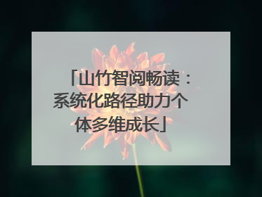 山竹智阅畅读：系统化路径助力个体多维成长