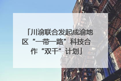 川渝联合发起成渝地区“一带一路”科技合作“双千”计划