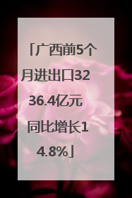 广西前5个月进出口3236.4亿元 同比增长14.8%