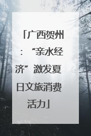 广西贺州：“亲水经济”激发夏日文旅消费活力