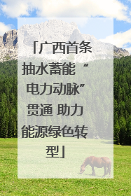 广西首条抽水蓄能“电力动脉”贯通 助力能源绿色转型