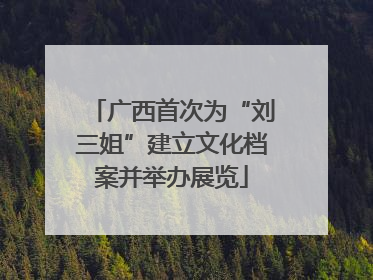 广西首次为“刘三姐”建立文化档案并举办展览
