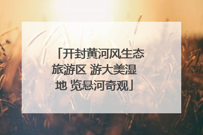 开封黄河风生态旅游区 游大美湿地 览悬河奇观
