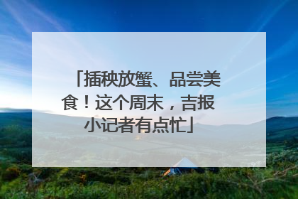 插秧放蟹、品尝美食！这个周末，吉报小记者有点忙