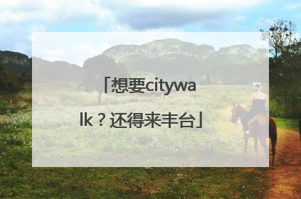 想要citywalk？还得来丰台