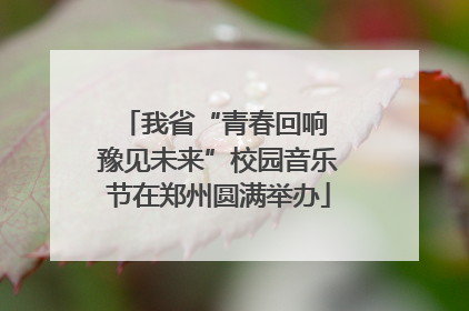 我省“青春回响 豫见未来”校园音乐节在郑州圆满举办